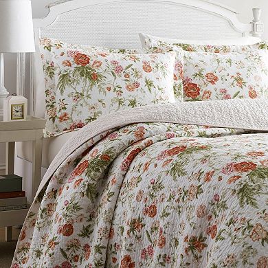 Laura Ashley Breezy Floral Quilt Set