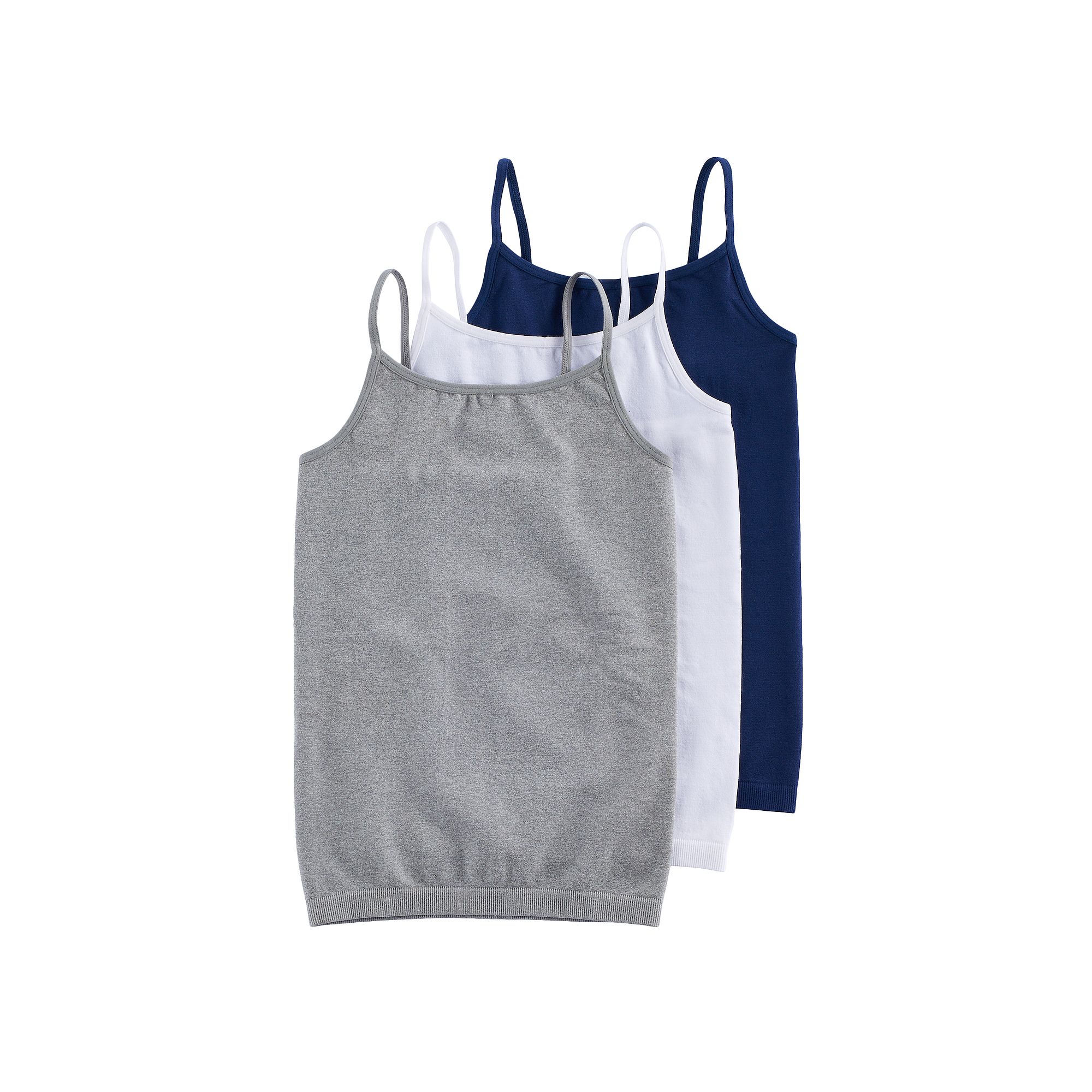 Girls 7-16 SO® 3-pk. Cami Tank Tops, Girls, Size: Small, Navy Gray White