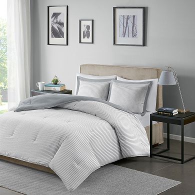 Madison Park Essentials Hayden Reversible Stripe Comforter Set