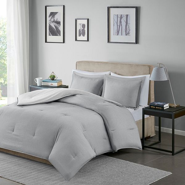 Madison Park Essentials Hayden Stripe Reversible Comforter Set