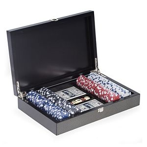 Bey-Berk Carbon-Fiber Poker Chip 200-Piece Set