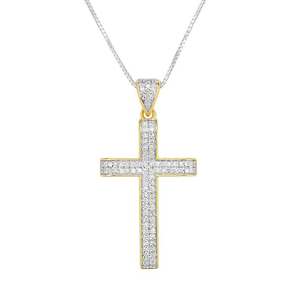 Diamond cross necklace deals kohls