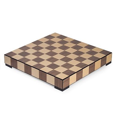 Mens Bey-Berk Chess & Checkers Set W Storage Drawer