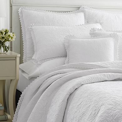 Laura Ashley Heirloom Crochet Quilt Set