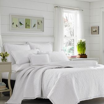 Laura Ashley Heirloom Crochet Quilt Set