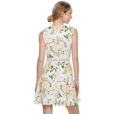 Disney Princess Juniors' Floral Illusion Skater Dress