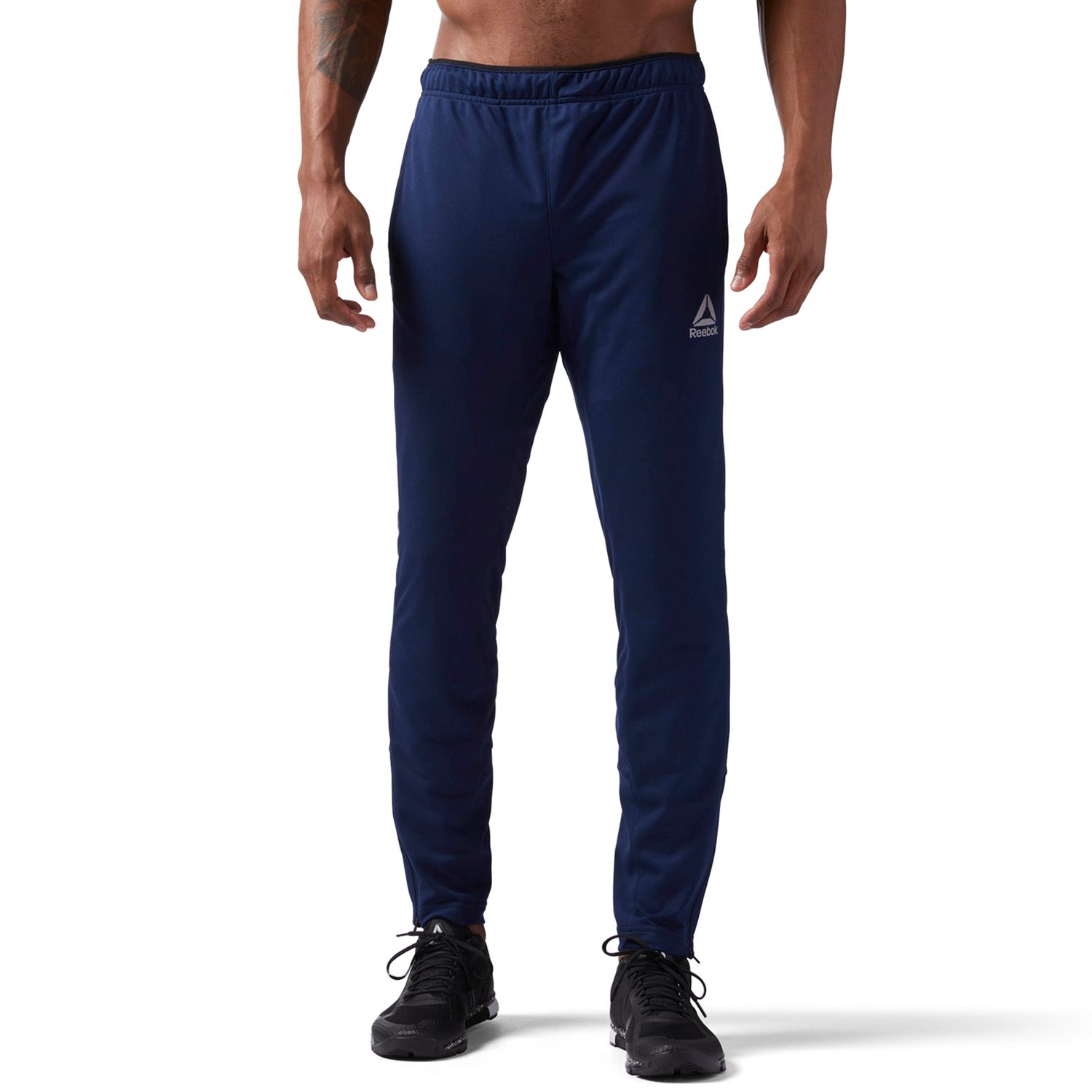 reebok men's knit trackster pants