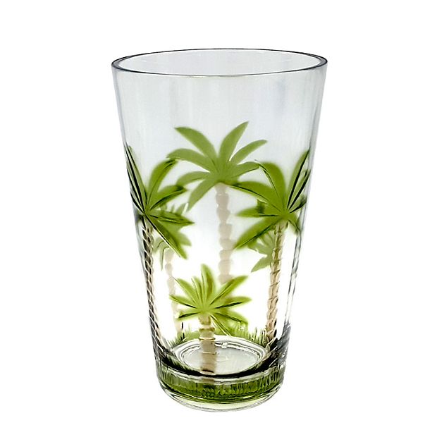 Dropship Palm Tree Design Acrylic Glasses Drinking Set Of 4 Hi Ball (20oz),  Plastic Drinking Glasses, BPA Free Cocktail Glasses, Drinkware Set, Plastic  Water Tumblers to Sell Online at a Lower Price