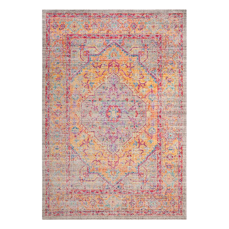 Safavieh Windsor Farah Framed Floral Rug, Grey, 3X12 Ft