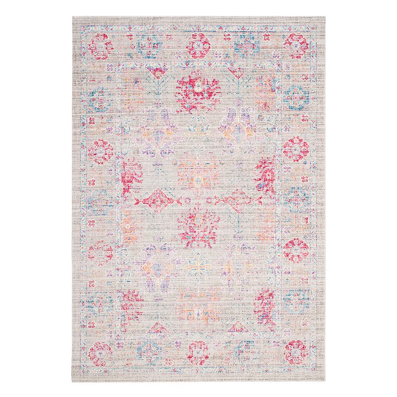 Safavieh Windsor Rebecca Framed Floral Rug, Grey, 3X12 Ft