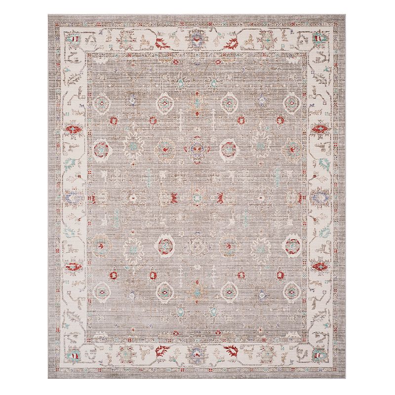 Safavieh Windsor Zara Framed Floral Rug, Grey, 5X7 Ft