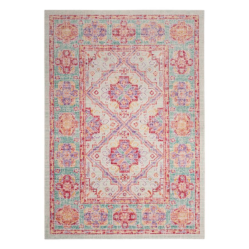 Safavieh Windsor Olivia Framed Medallion Rug, Green, 3X12 Ft