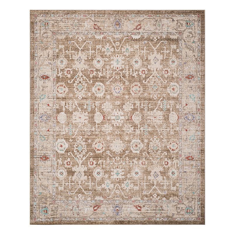 Safavieh Windsor Tessa Framed Floral Rug, Brown, 5X7 Ft