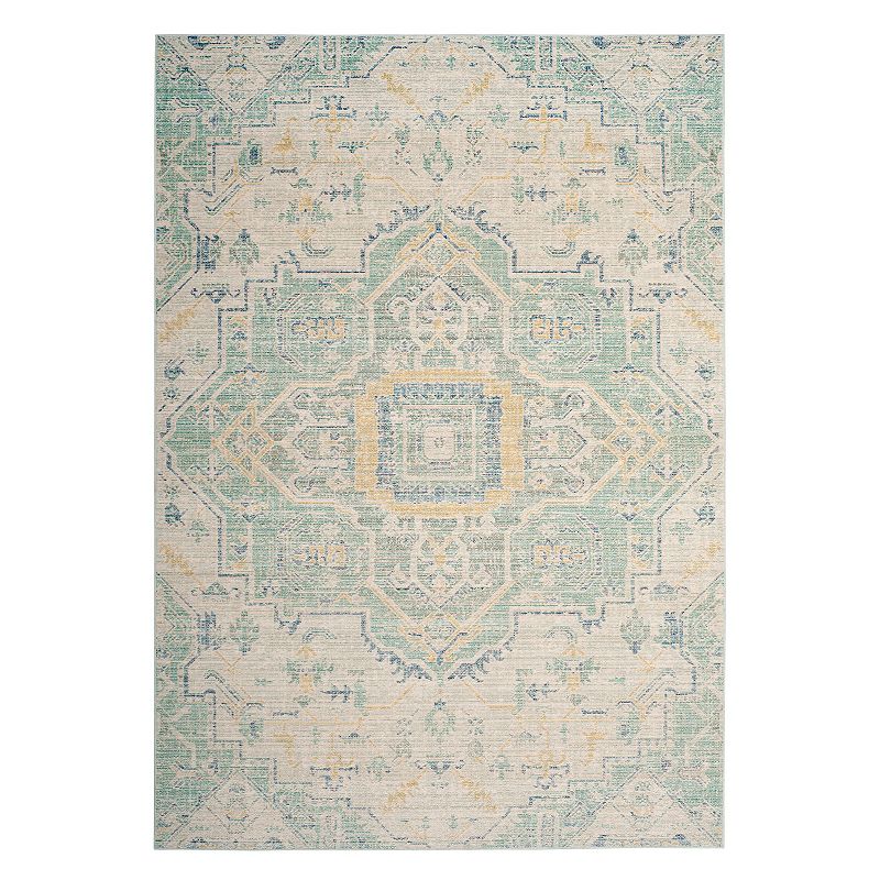 Safavieh Windsor Aiden Framed Medallion Rug, Grey, 5X7 Ft