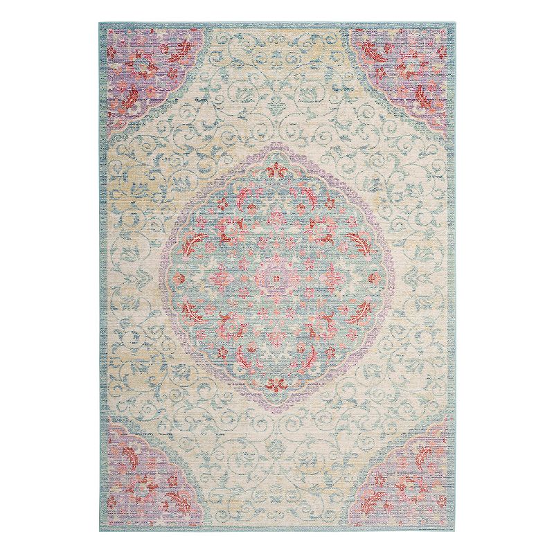 Safavieh Windsor Elysia Framed Floral Rug, Grey, 8X10 Ft