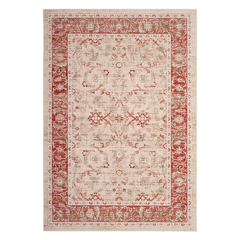 Safavieh Windsor Lucia Framed Floral Rug, Beige, 8X10 Ft