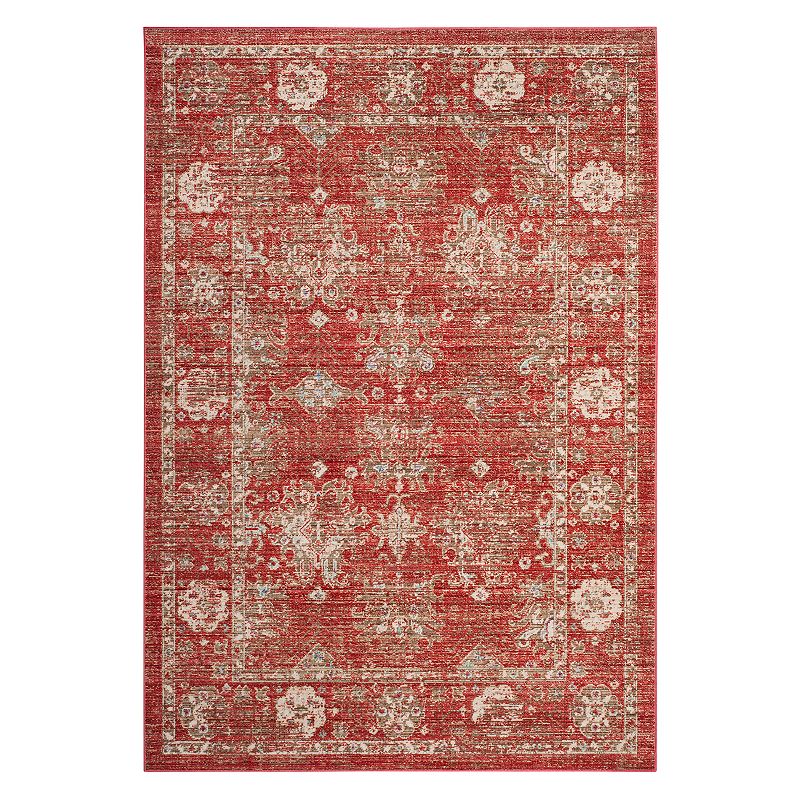 Safavieh Windsor Tuscany Framed Floral Rug, Red, 8X10 Ft