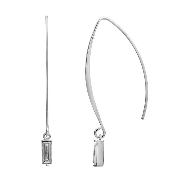 Lc Lauren Conrad Baguette Nickel Free Threader Earrings