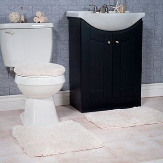 Portsmouth Home 3 pc Super Plush Bath Mat Rug Set