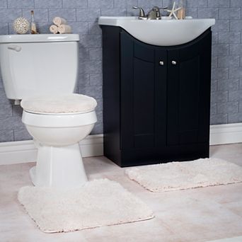 Portsmouth Home 3 pc Super Plush Bath Mat Rug Set