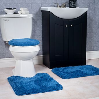 Portsmouth Home 3 pc Super Plush Bath Mat Rug Set