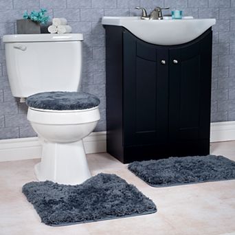 Portsmouth Home 3 pc Super Plush Bath Mat Rug Set