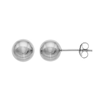 Argento Bella Sterling Silver Ball Stud Earrings