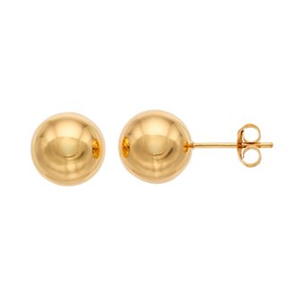 Argento Bella Sterling Silver Ball Stud Earrings