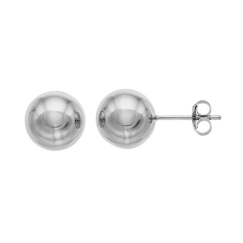 Sterling Silver Ball Stud Earrings