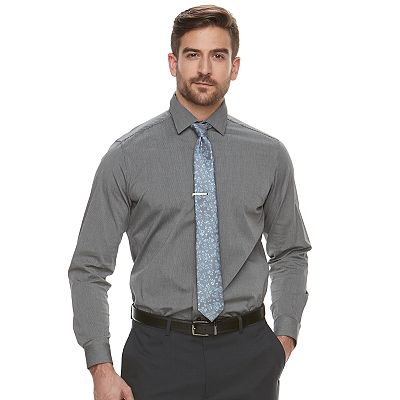 flex collar dress shirt Quattro Flex Dress Shirt with Semi-Spread Collar Sky Blue L / Sky Blue