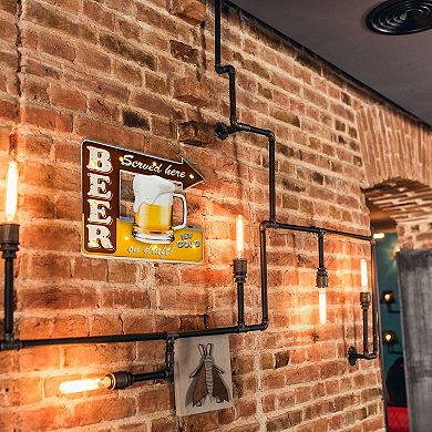 Bey-Berk Beer Served Here LED Lighted Metal Sign