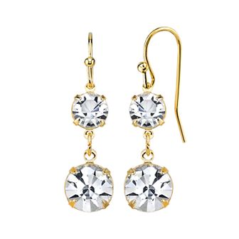 1928 Crystal Double Drop Earrings