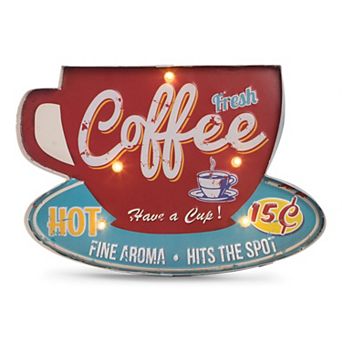 Bey-Berk Coffee Shop LED Lighted Metal Sign