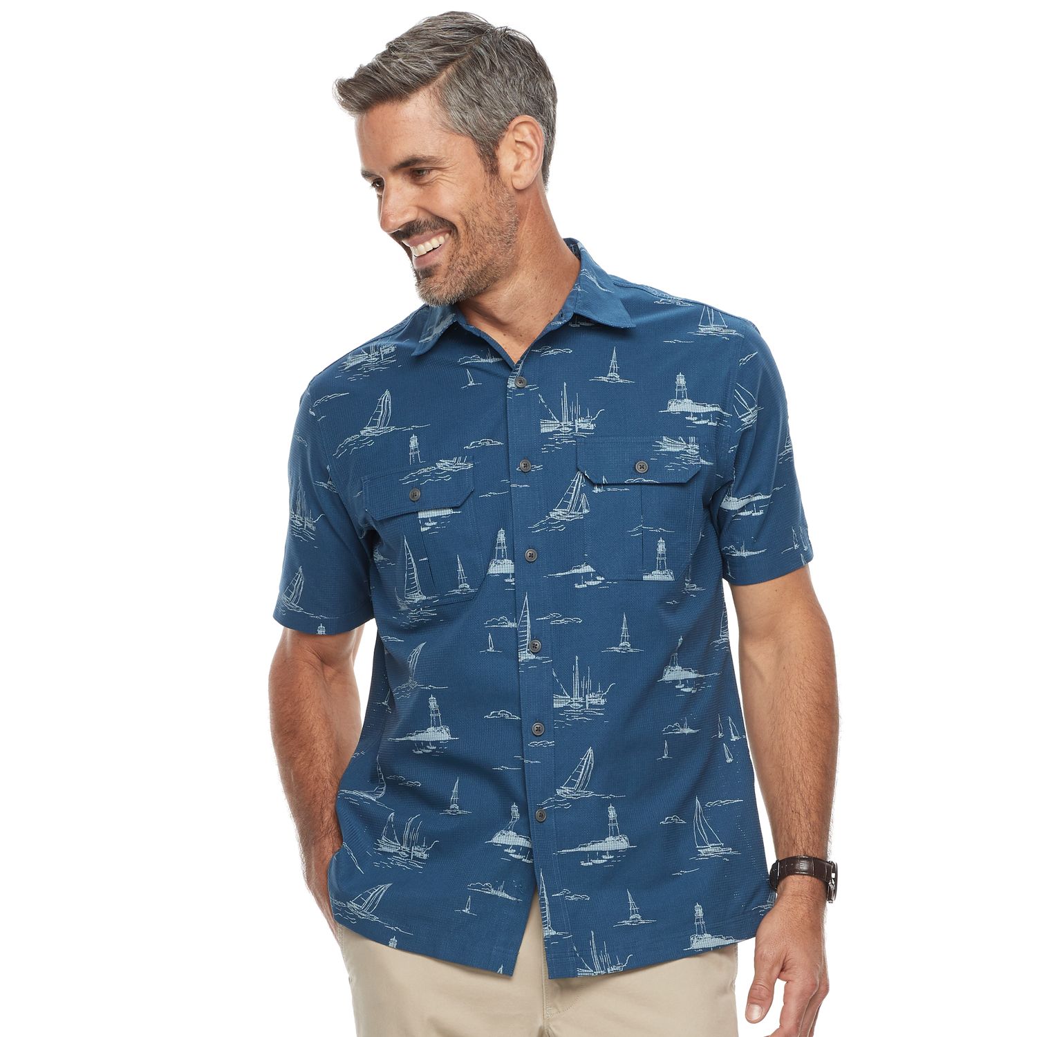 men's dri fit button down shirts