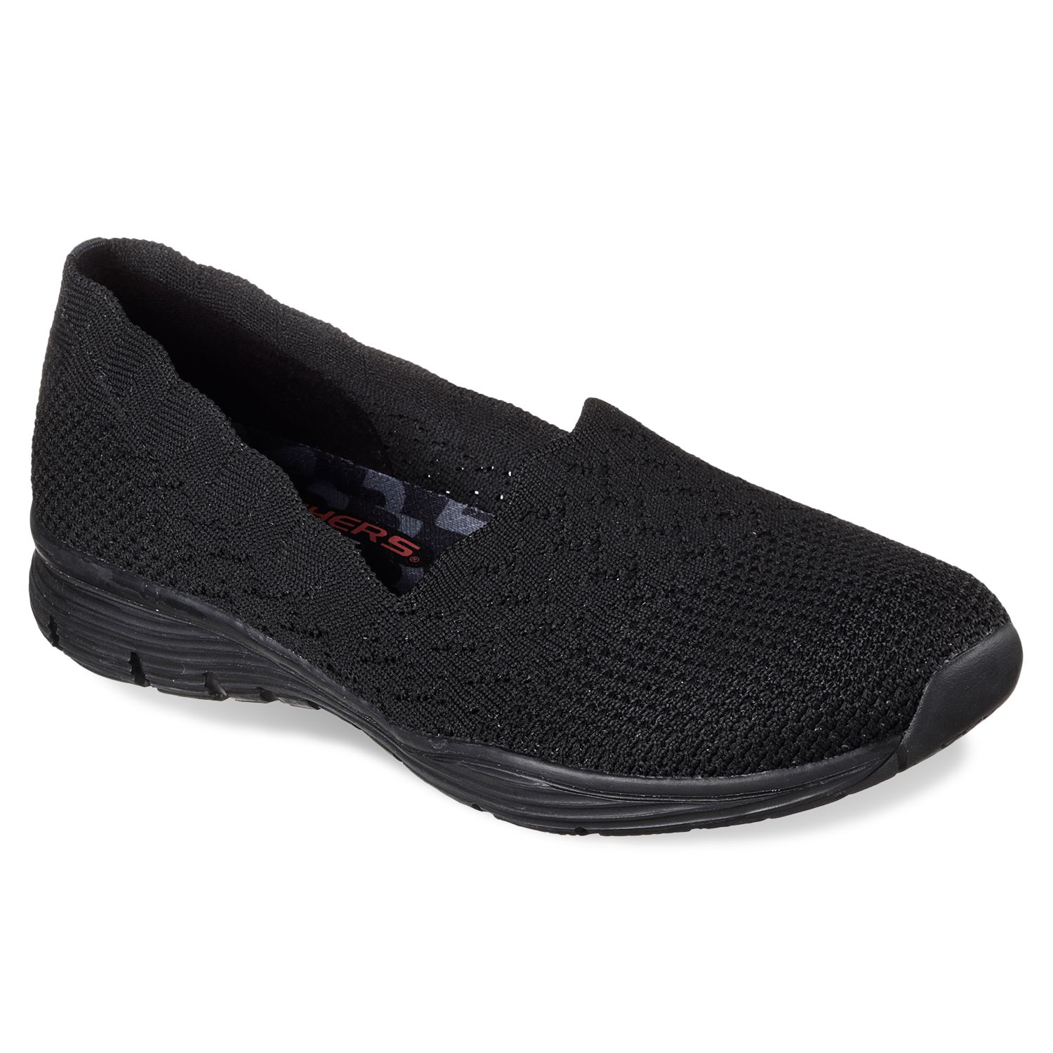 womens skechers black slip on