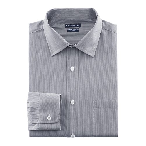 Men's Croft & Barrow® Slim-Fit Easy-Care Spread-Collar Dress Shirt