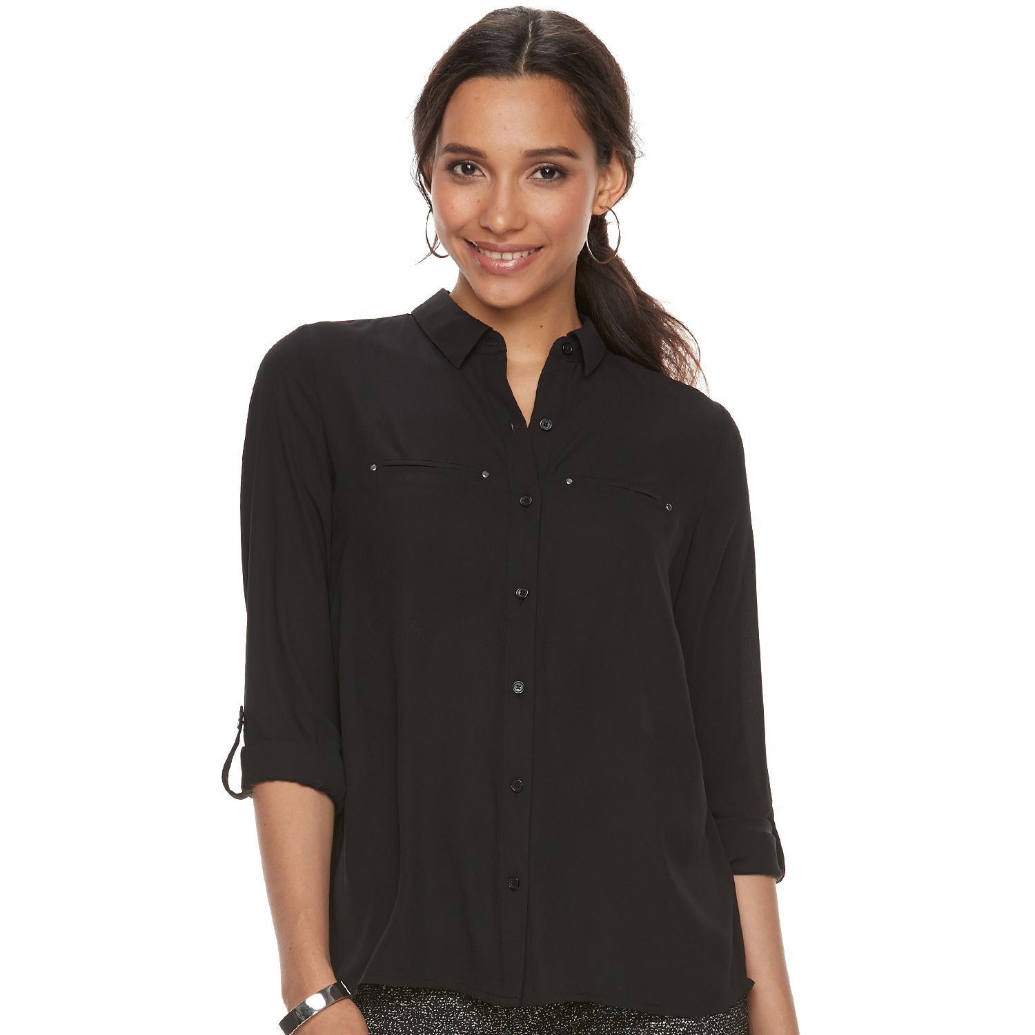 apt 9 button tab cardigan
