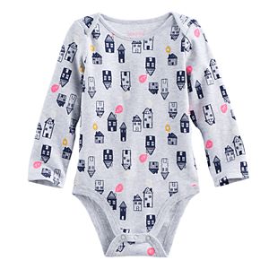Baby Girl Jumping Beans® Slubbed Print Bodysuit