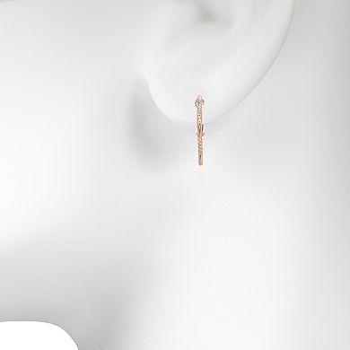 LC Lauren Conrad Textured Hoop Nickel Free Earrings