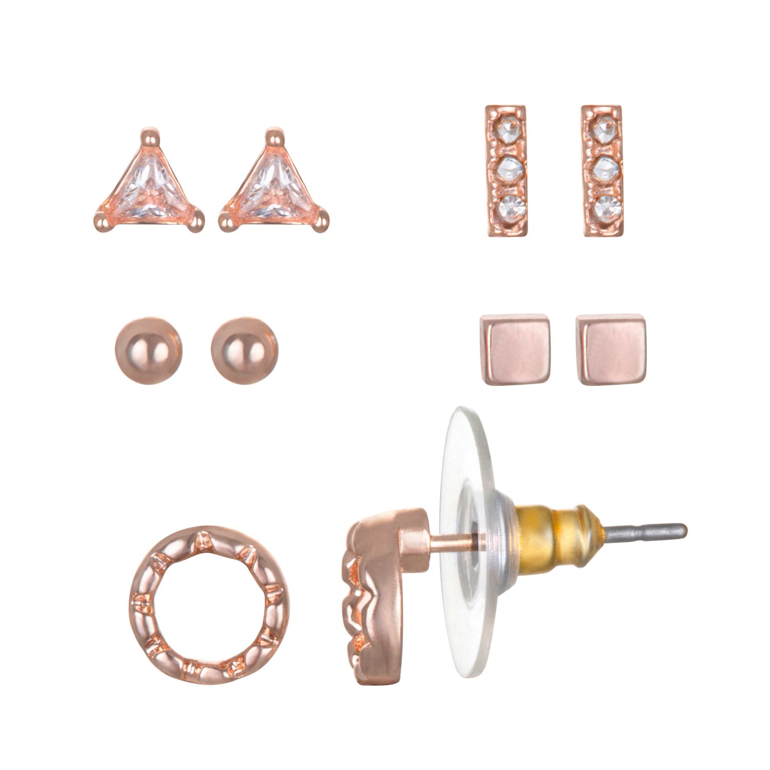 Image for LC Lauren Conrad Geometric Nickel Free Stud Earring Set at Kohl's.
