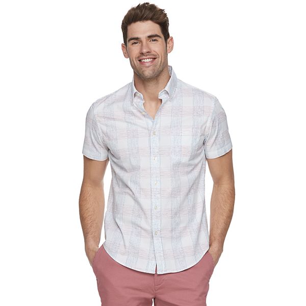 Men's Sonoma Goods For Life® Flexwear Modern-Fit Poplin Button-Down Shirt