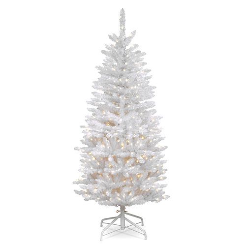 National Tree Company 4.5ft. PreLit Kingswood White Fir Pencil Artificial Christmas Tree