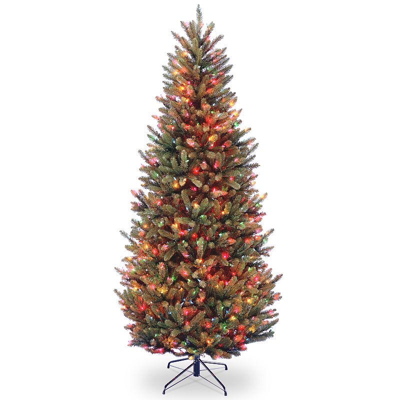 National Tree Company 7-ft. Multicolored Pre-Lit Fraser Fir Slim Artificial