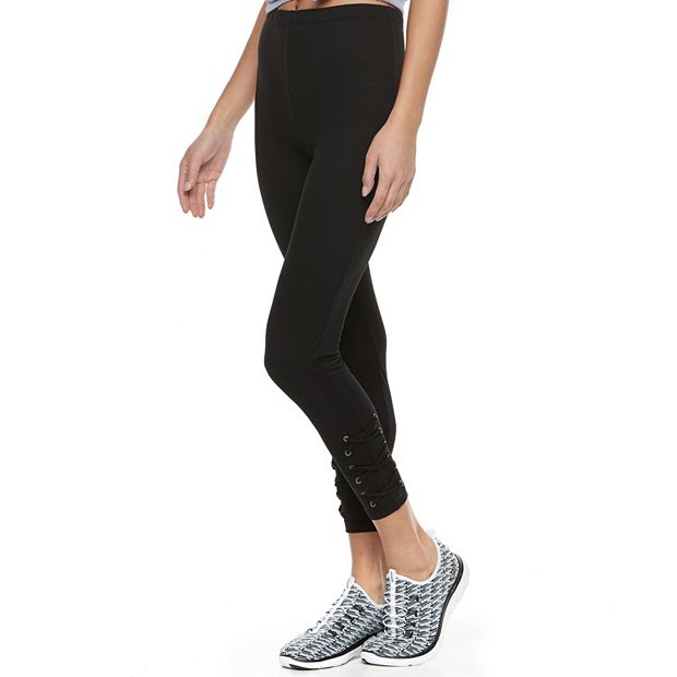 Juniors' Eye Candy Lace-Up High-Waisted Leggings