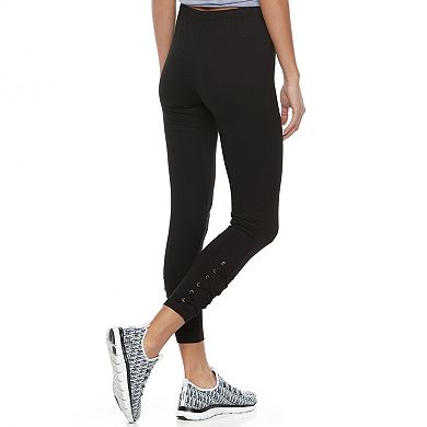 Juniors' Eye Candy Lace-Up High-Waisted Leggings