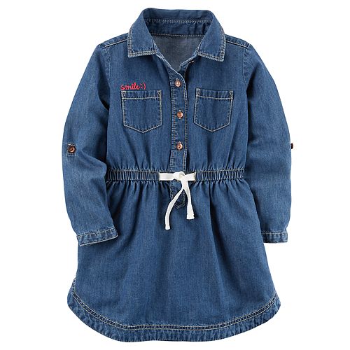 Toddler Girl Carter's Denim Shirt Dress