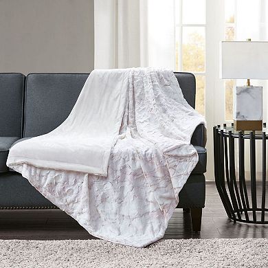 Madison Park Sachi Oversized Faux Fur Throw