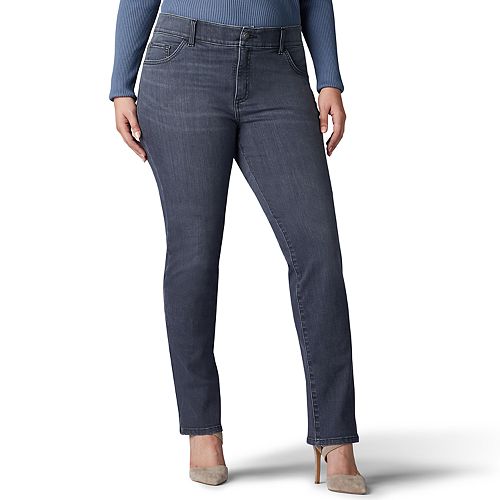 Plus Size Lee Flex Motion Regular Fit Straight-Leg Jeans