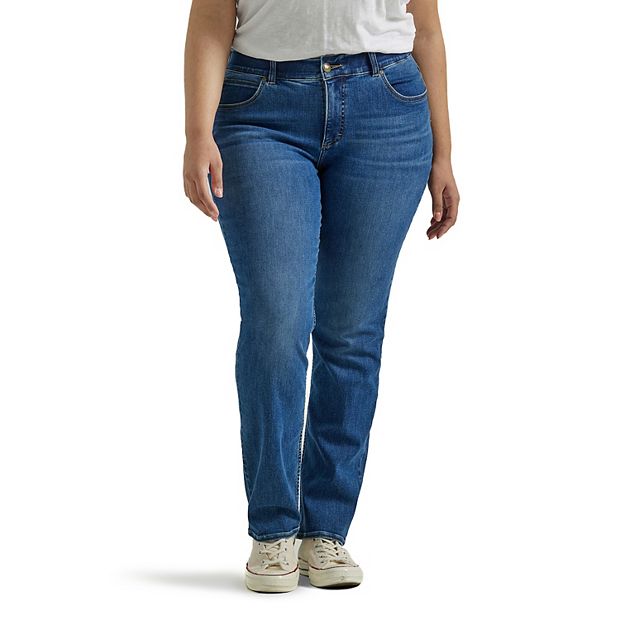 Plus Size Lee® Flex Motion Straight-Leg Jeans