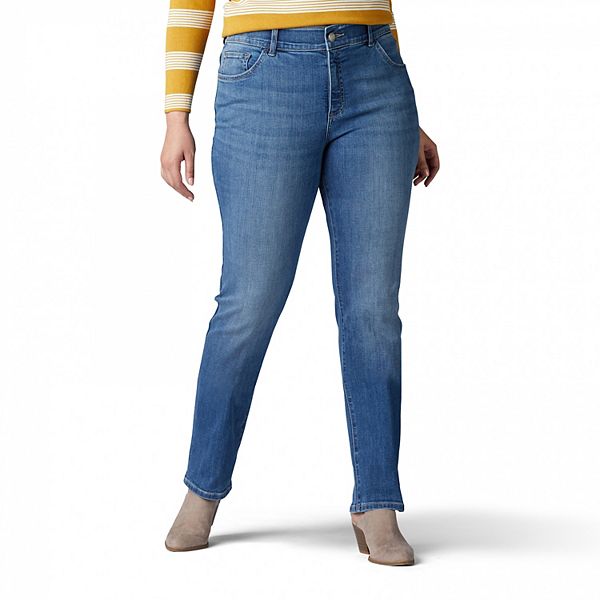 Plus Size Lee® Flex Motion Straight-Leg Jeans